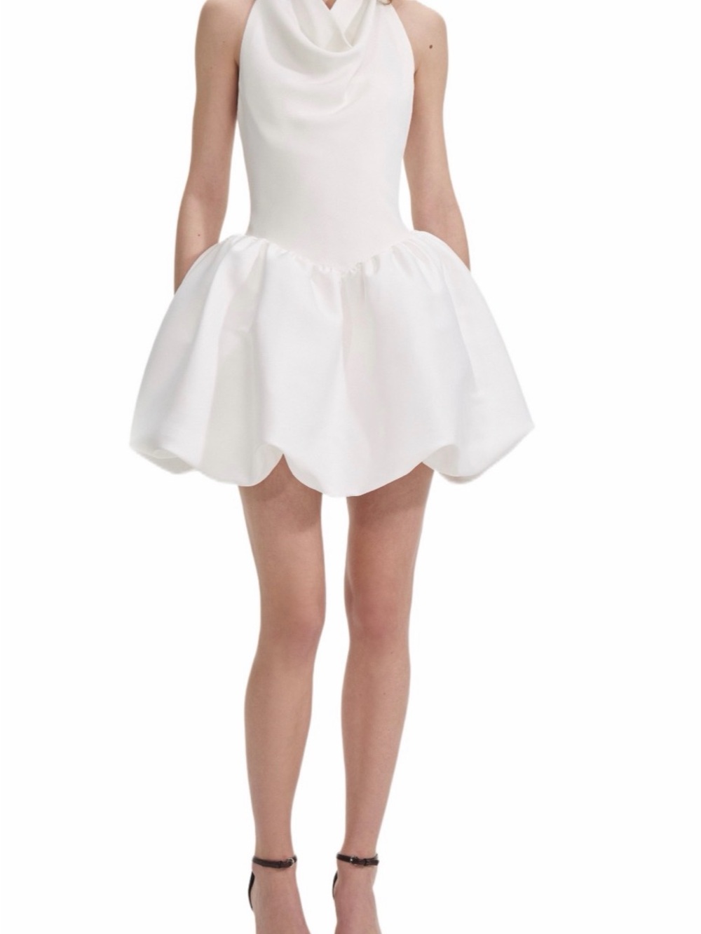 Self-Portrait White Mini Bubble Dress